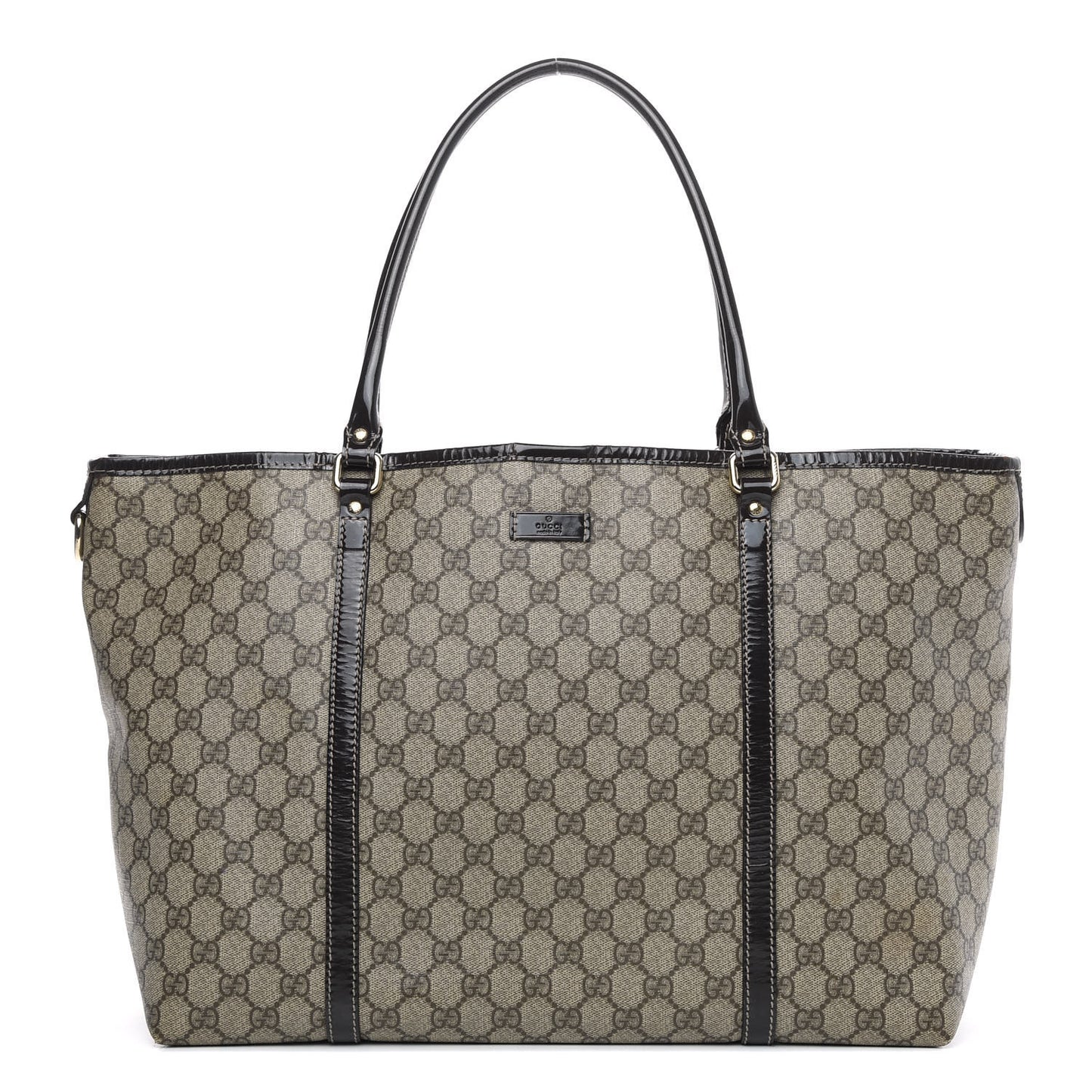GG Plus Monogram Large Joy Tote Dark Brown