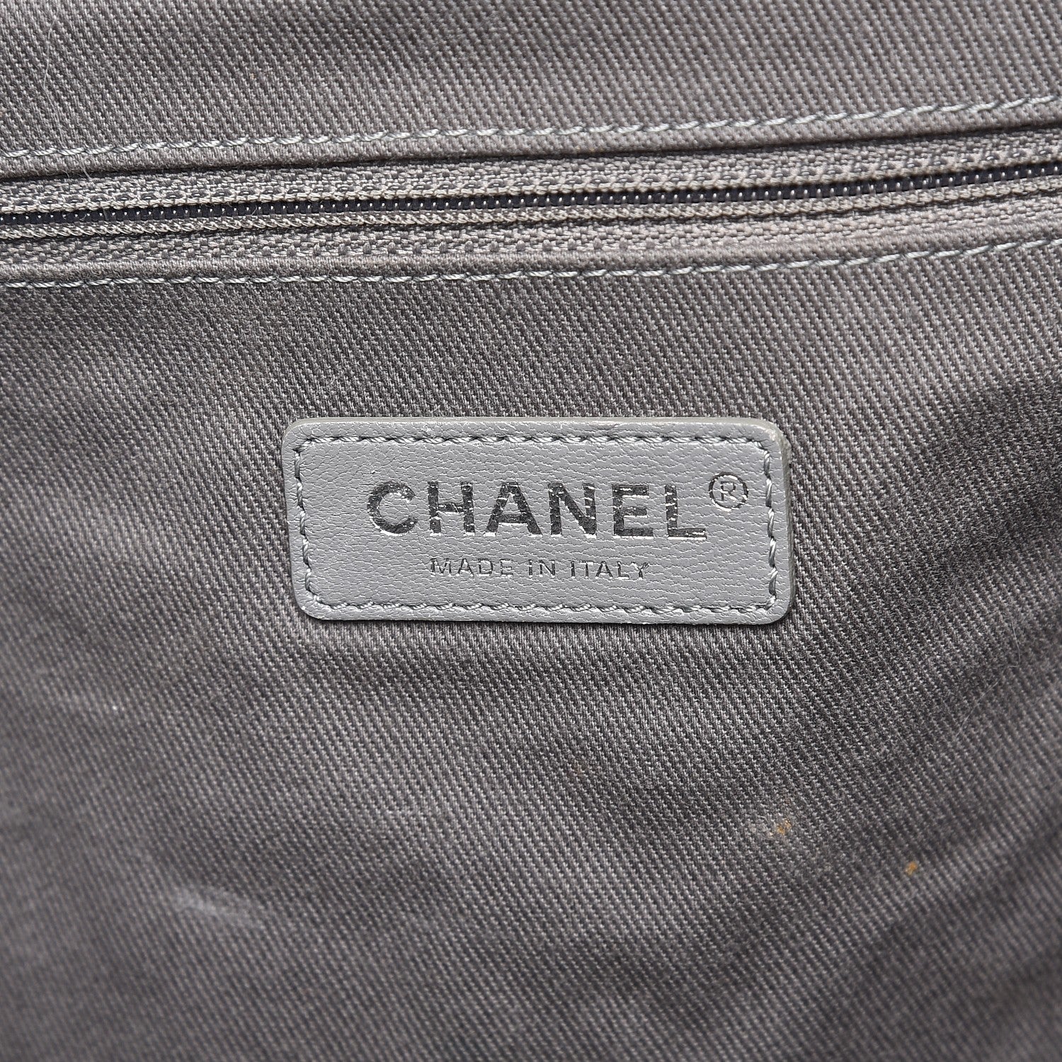 Chanel Woven Straw Raffia Large Deauville Tote Grey 7 of 10