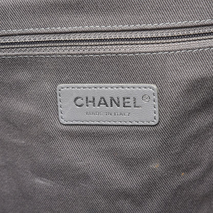 Chanel Woven Straw Raffia Large Deauville Tote Grey 7 of 10