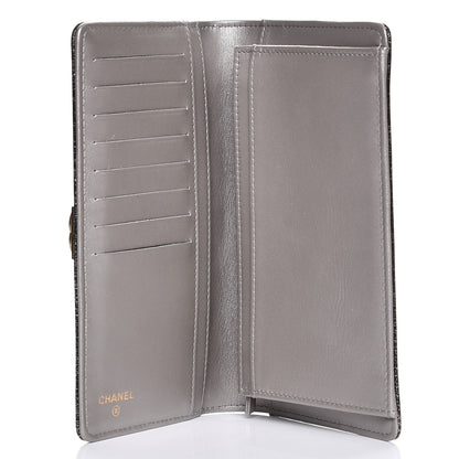 Chanel Metallic Calfskin Quilted Boy Yen Wallet Dark Silver 5 of 9