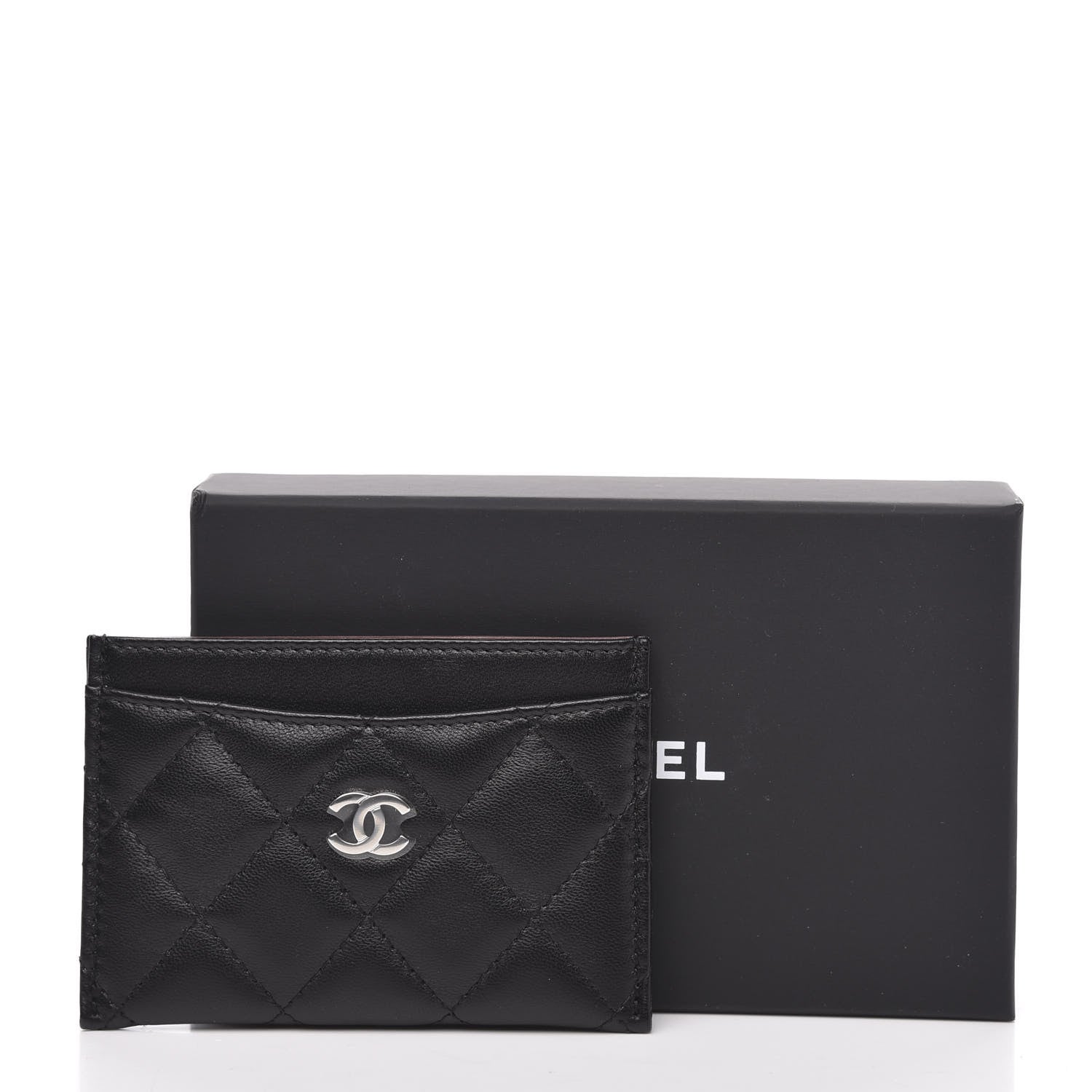 Chanel Lambskin Quilted Card Holder Black 9 of 9