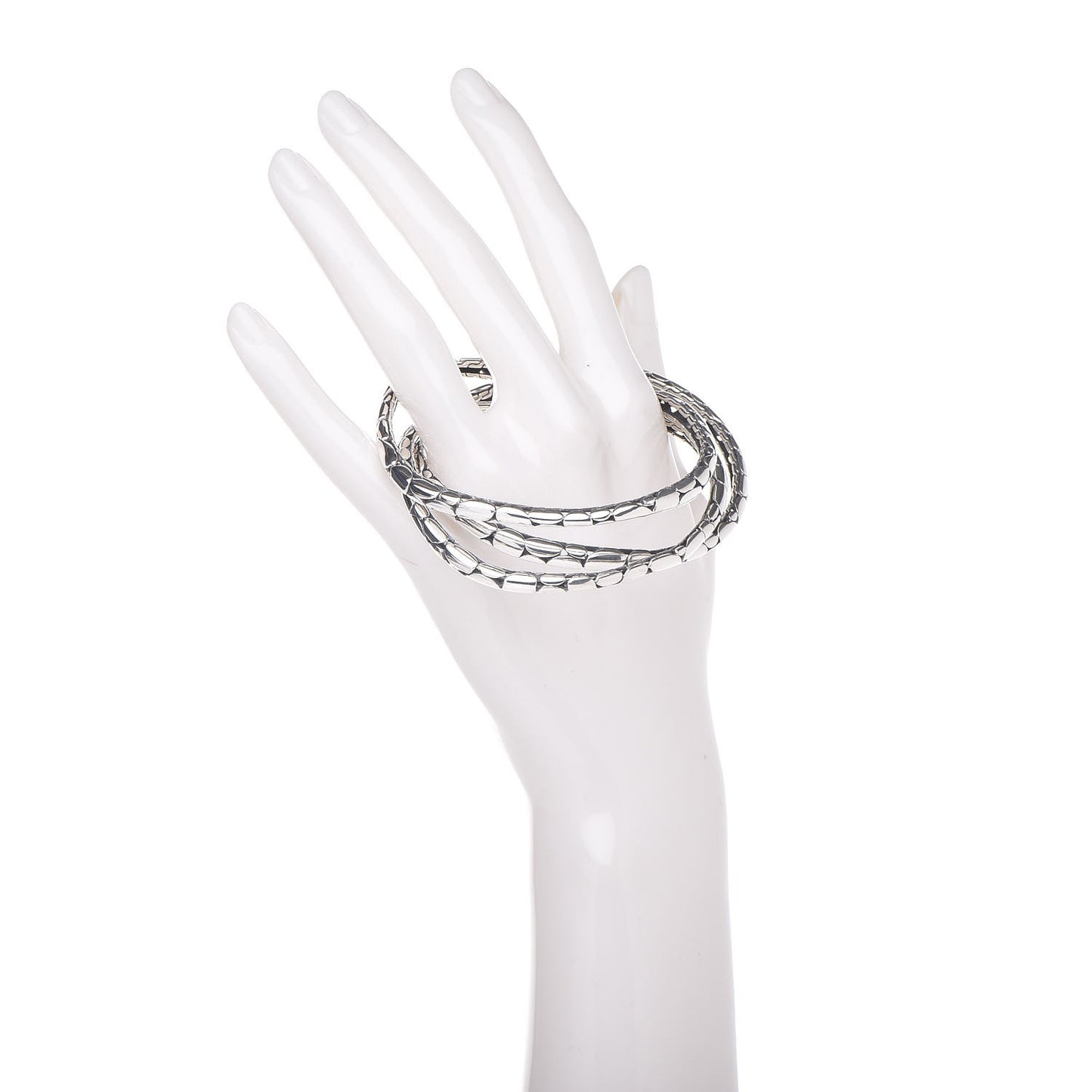 Sterling Silver Kali Slim Curved Bracelet Set of 3