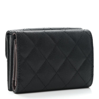 Chanel Caviar Quilted Double Flap Wallet Black 3 of 9