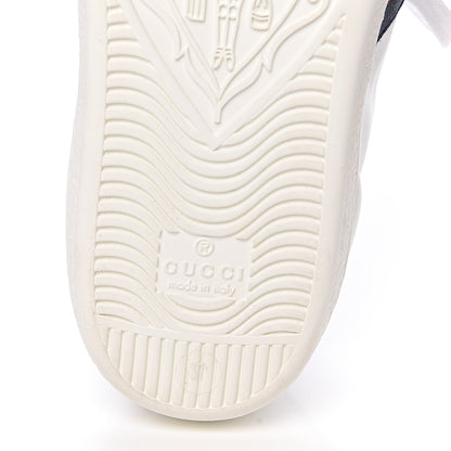 Gucci Calfskin Ayers Crystal Web Womens New Ace Pineapple Sneakers 37 White 7 of 11