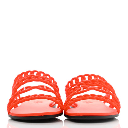 Hermes Rubber Chaine d'Ancre Nude Sandals 38 Pavot 2 of 11