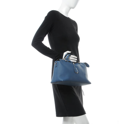 Fendi Vitello Camargue Large By The Way Boston Bag Blue 2 of 13