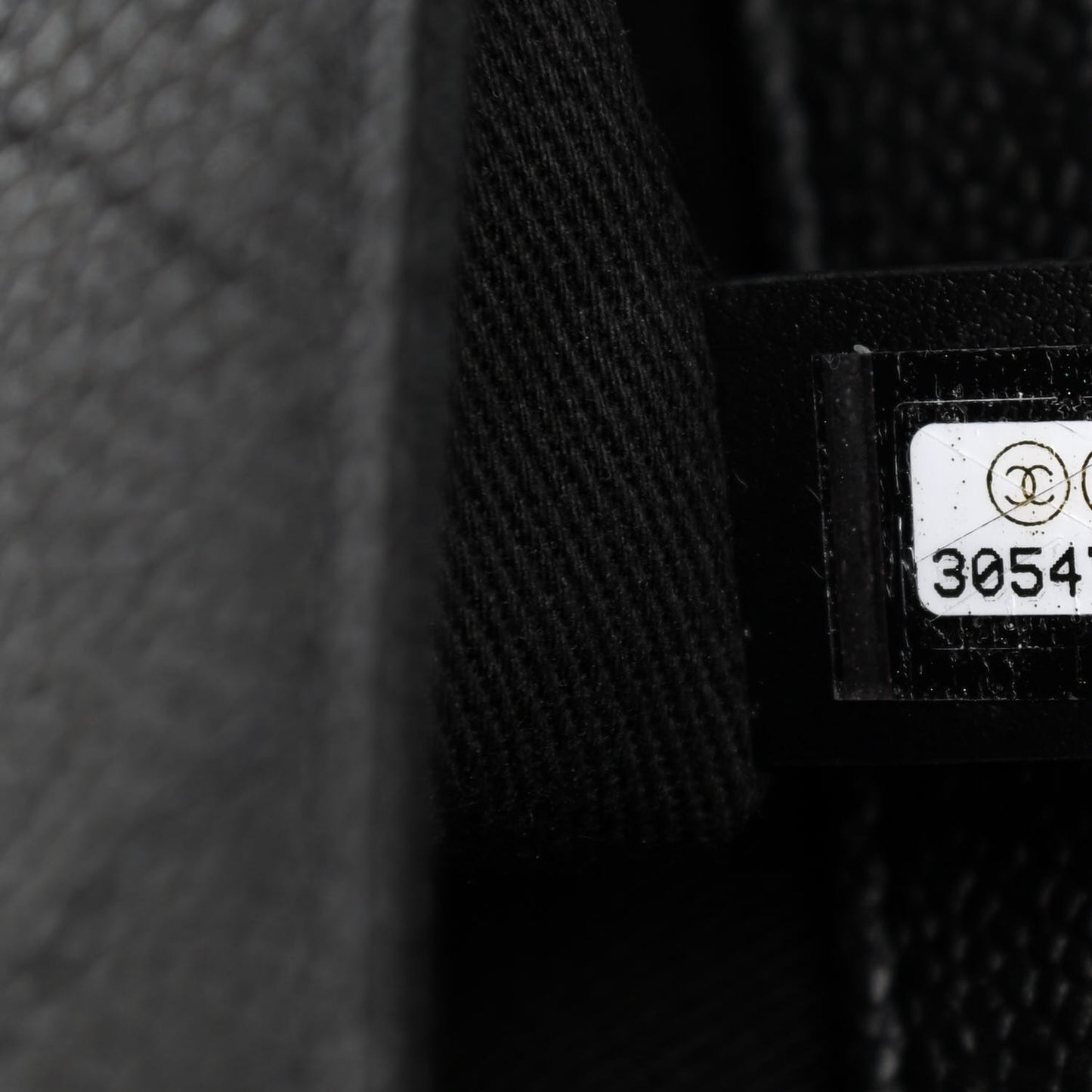Grained Calfskin Small Stitched Flap Black