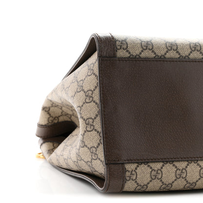 Gucci GG Supreme Monogram Web Medium Ophidia Tote Bag Brown 9 of 10
