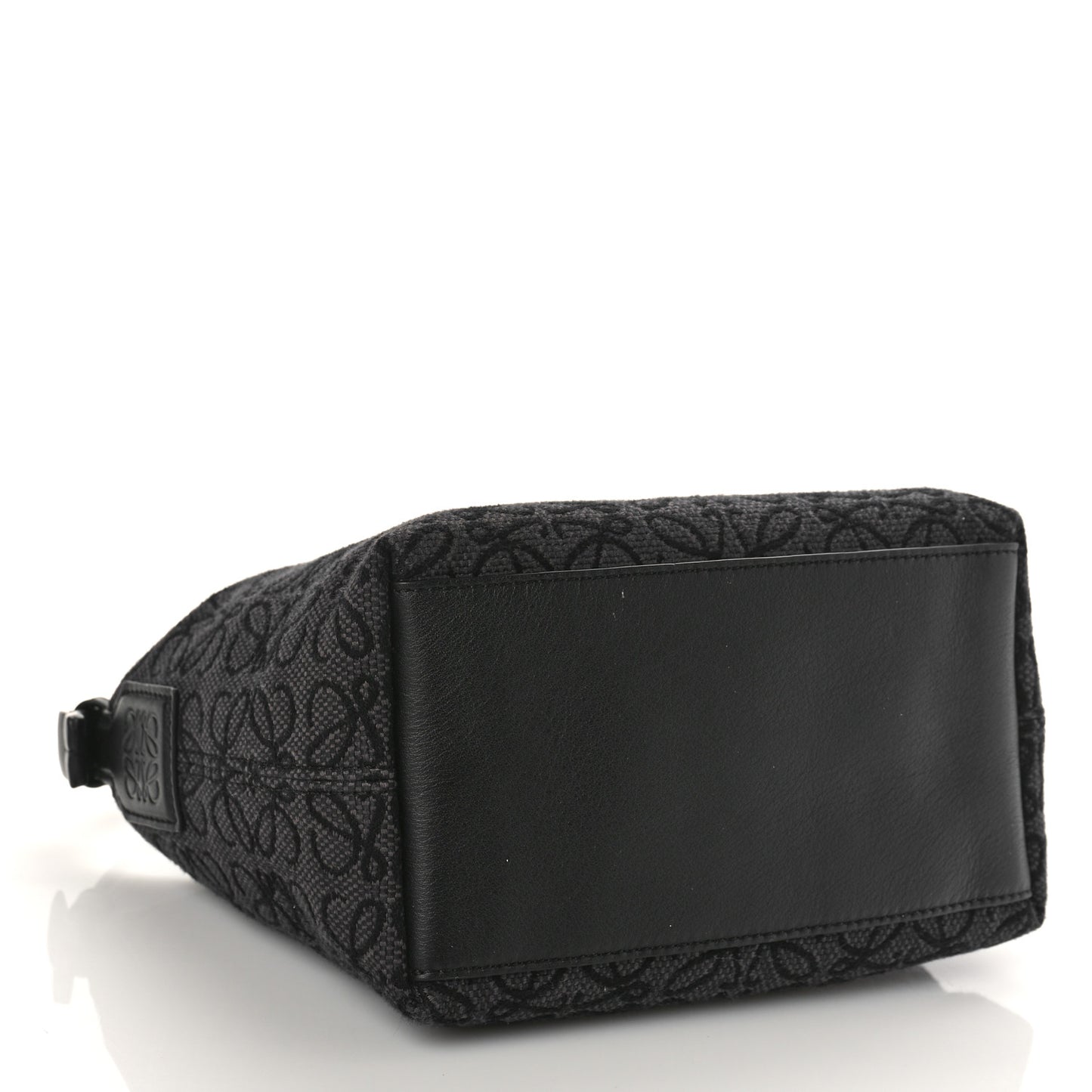 Jacquard Anagram Calfskin Small Cubi Bag Anthracite Black