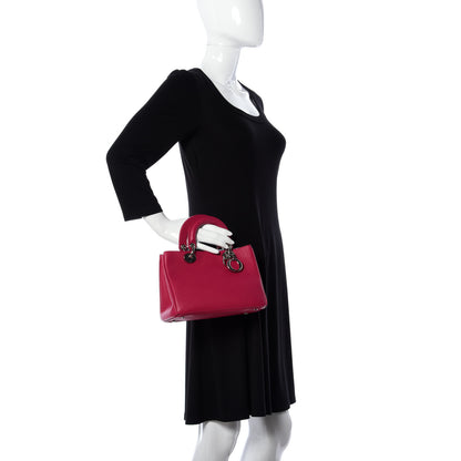 Christian Dior Calfskin Mini Diorissimo Tote Pink 3 of 12