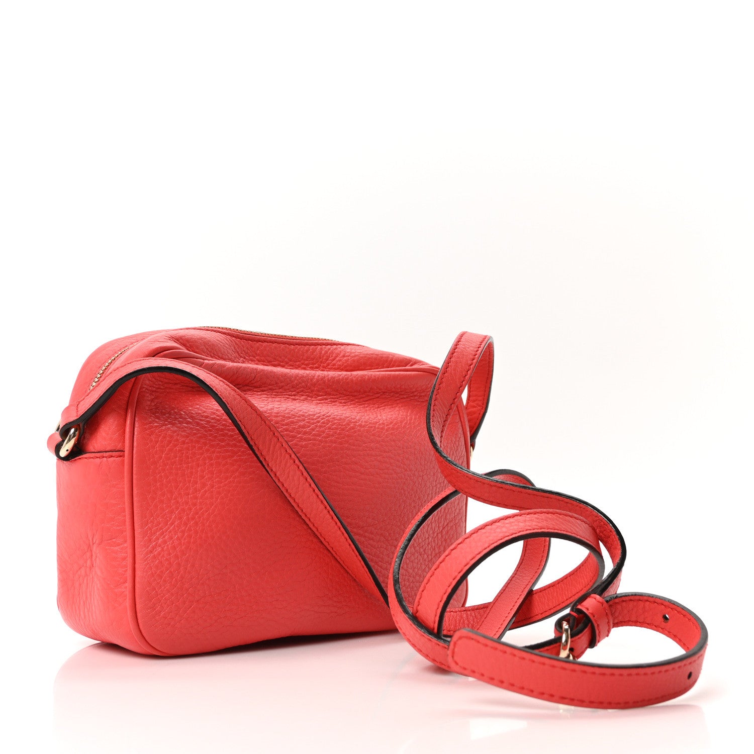 Gucci Pebbled Calfskin Small Soho Disco Bag Tabasco Red 3 of 10