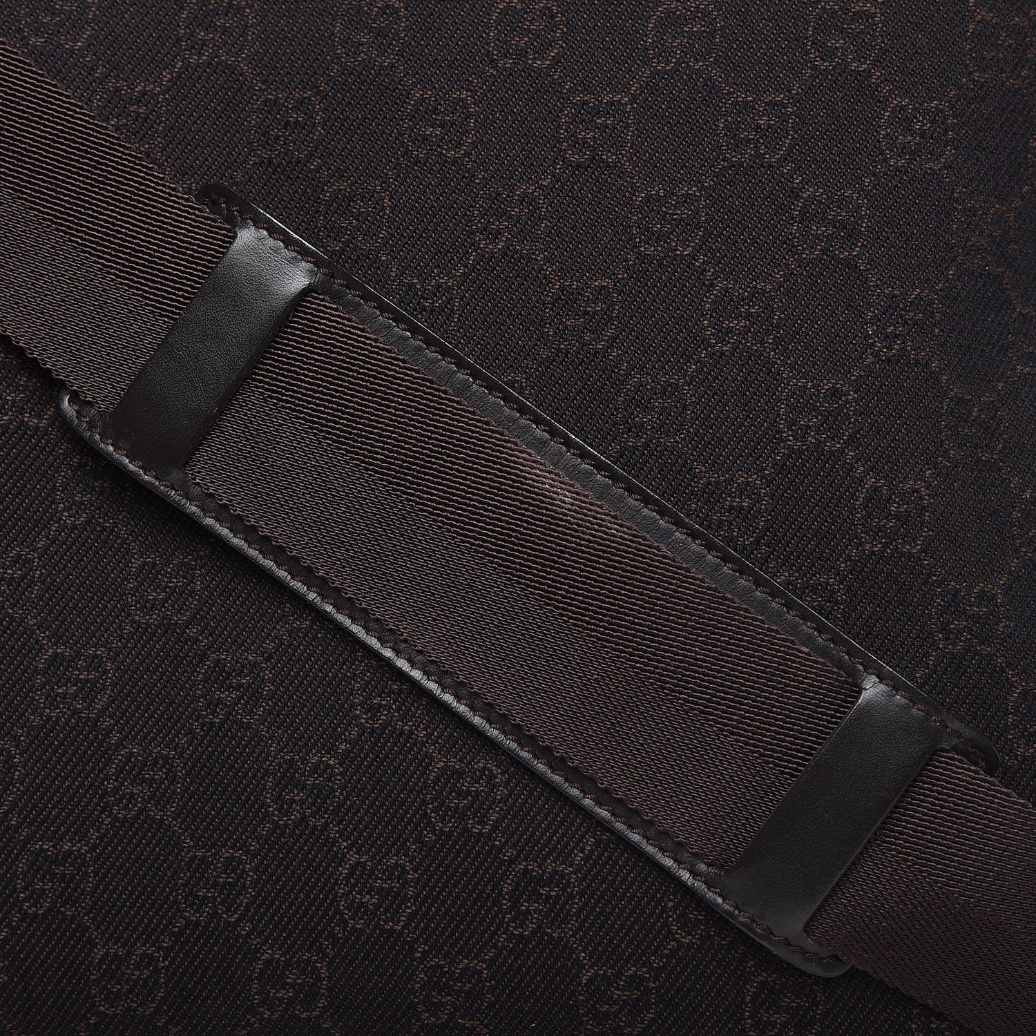 Gucci Denim Monogram Messenger Bag Dark Brown 8 of 10