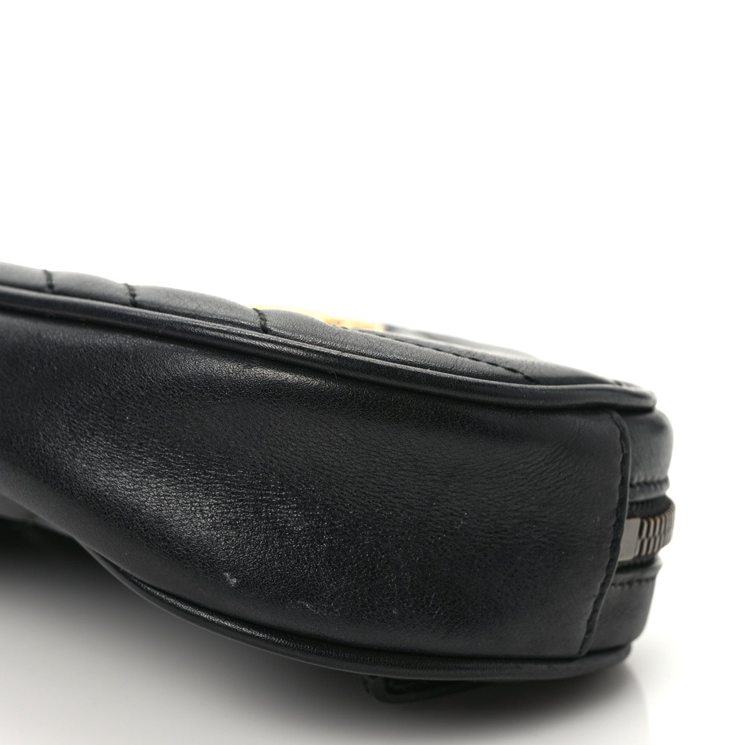 Gucci Calfskin Matelasse GG Marmont Belt Bag 95 38 Black 10 of 11