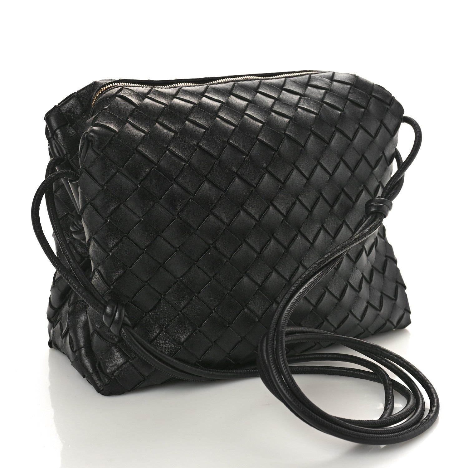 Bottega Veneta Nappa Intrecciato Medium Loop Camera Bag Black 3 of 14