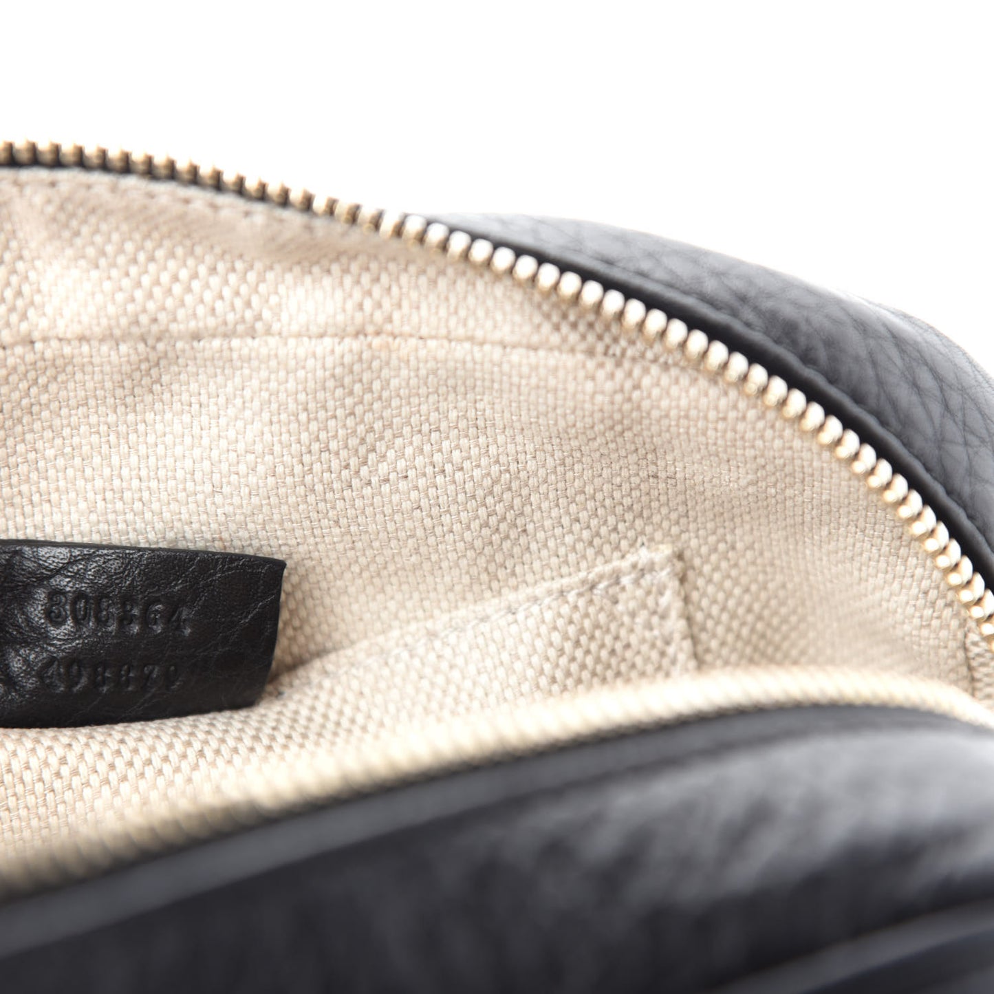 Pebbled Calfskin Small Soho Disco Bag Black