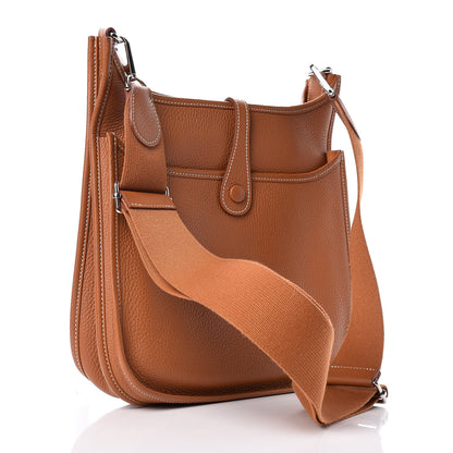Hermes Taurillon Clemence Evelyne III PM Gold 3 of 12