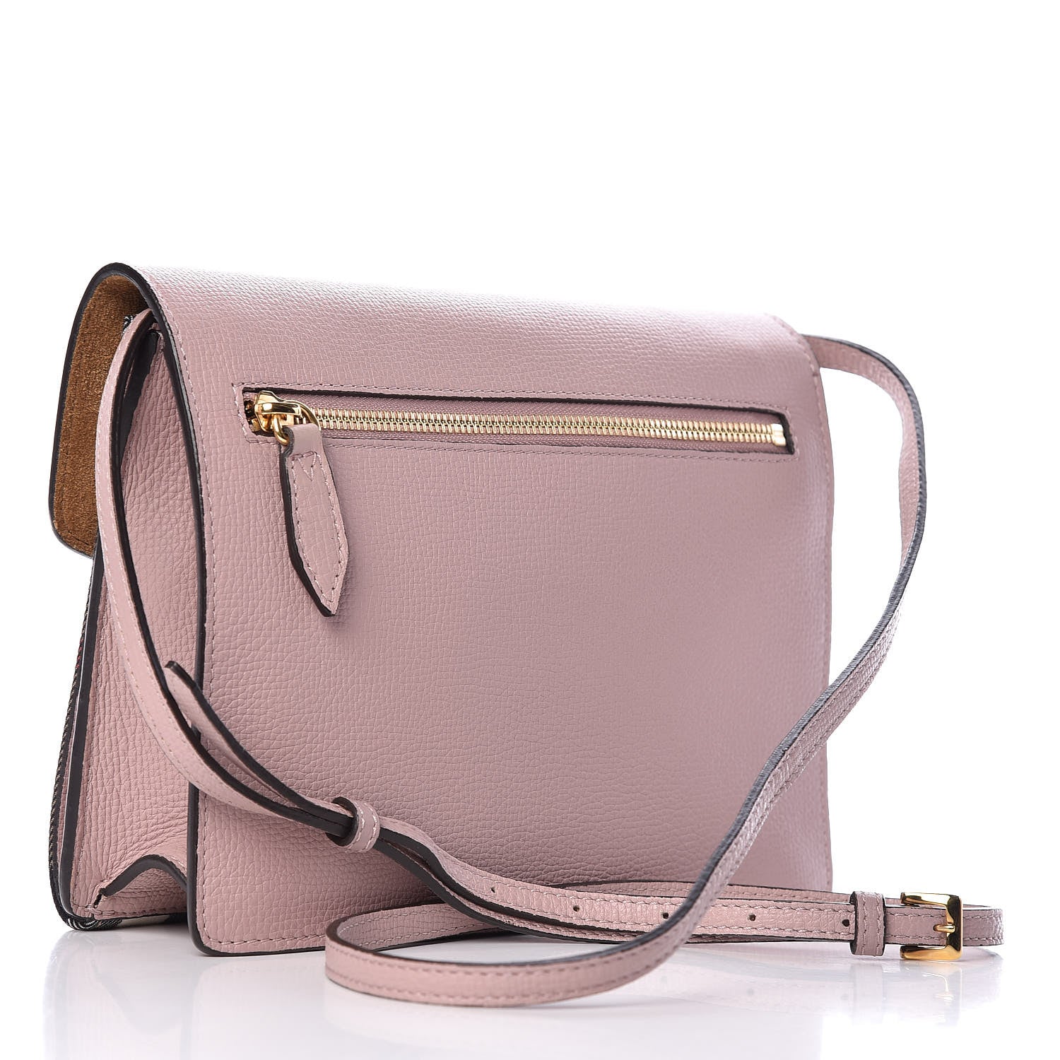 Burberry Derby Calfskin House Check Small Macken Crossbody Bag Pale Orchid 3 of 10