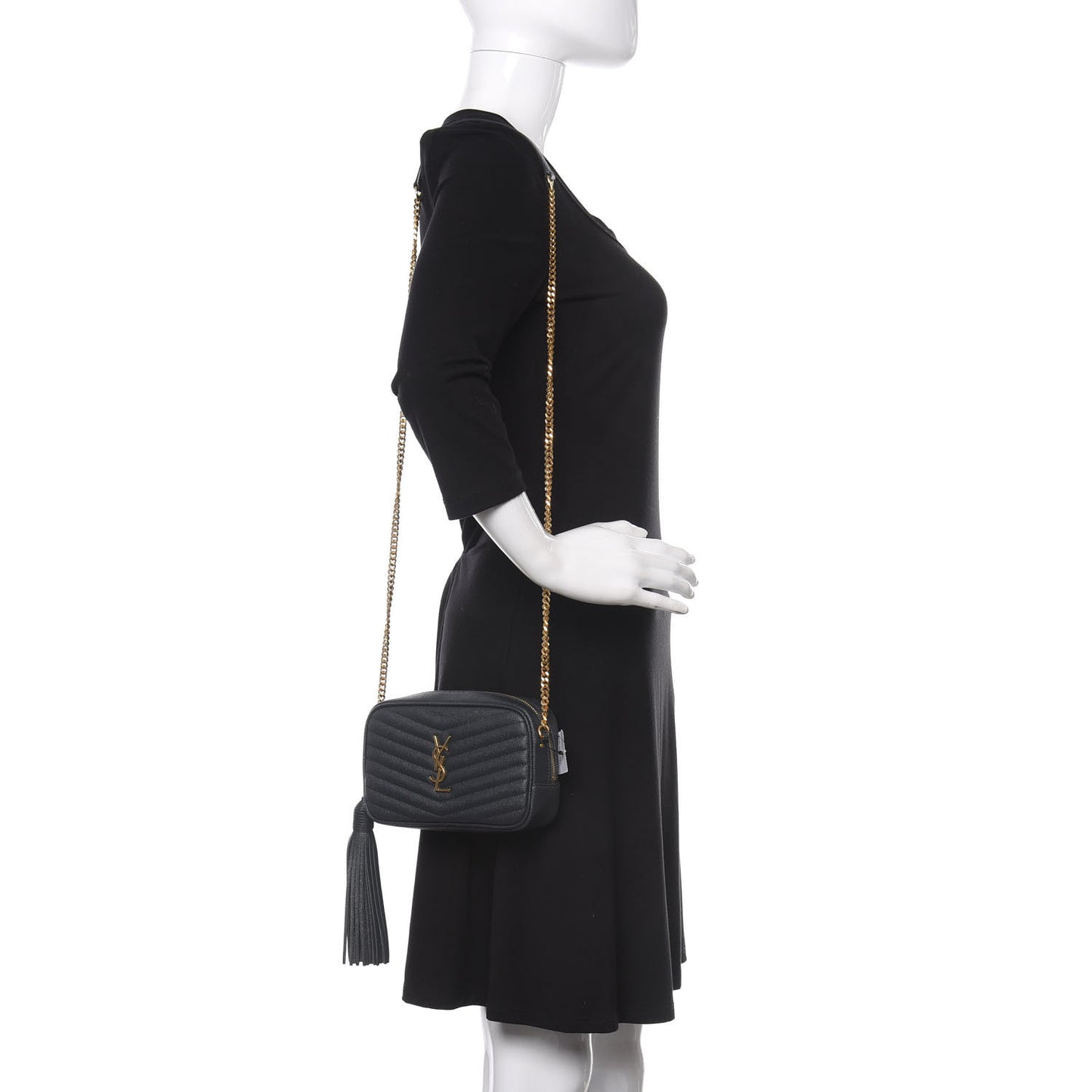 Grain De Poudre Matelasse Monogram Mini Lou Camera Bag Dark Smog
