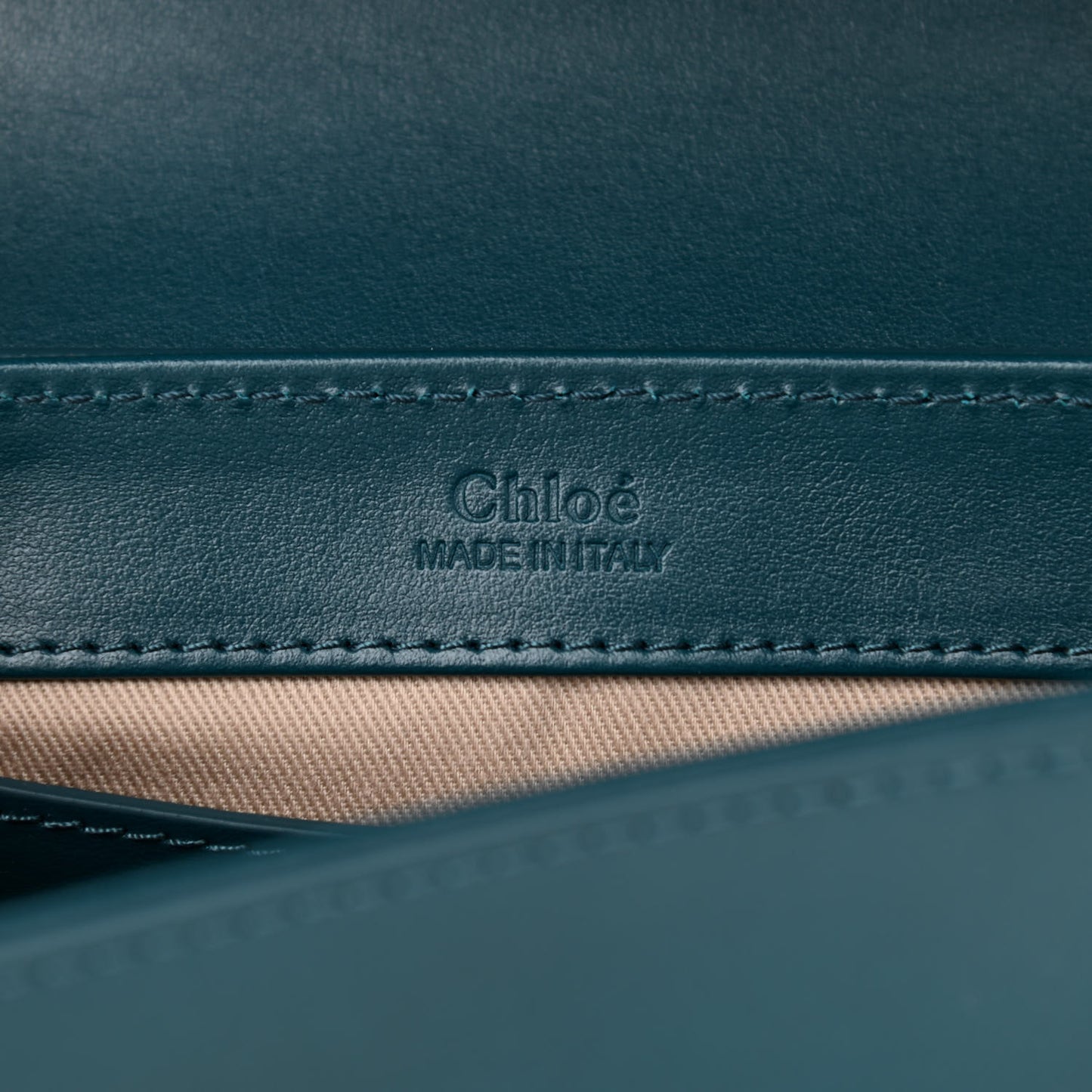 Shiny Calfskin Suede Mini C Double Carry Blue