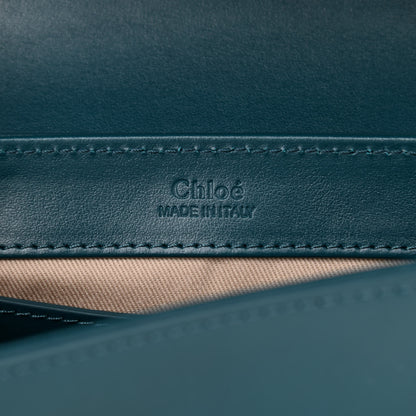 Chloe Shiny Calfskin Suede Mini C Double Carry Blue 6 of 8