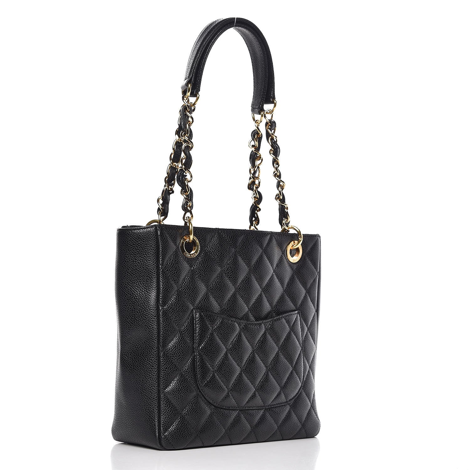 Chanel Caviar Quilted Petit Shopping Tote PST Black 3 of 11