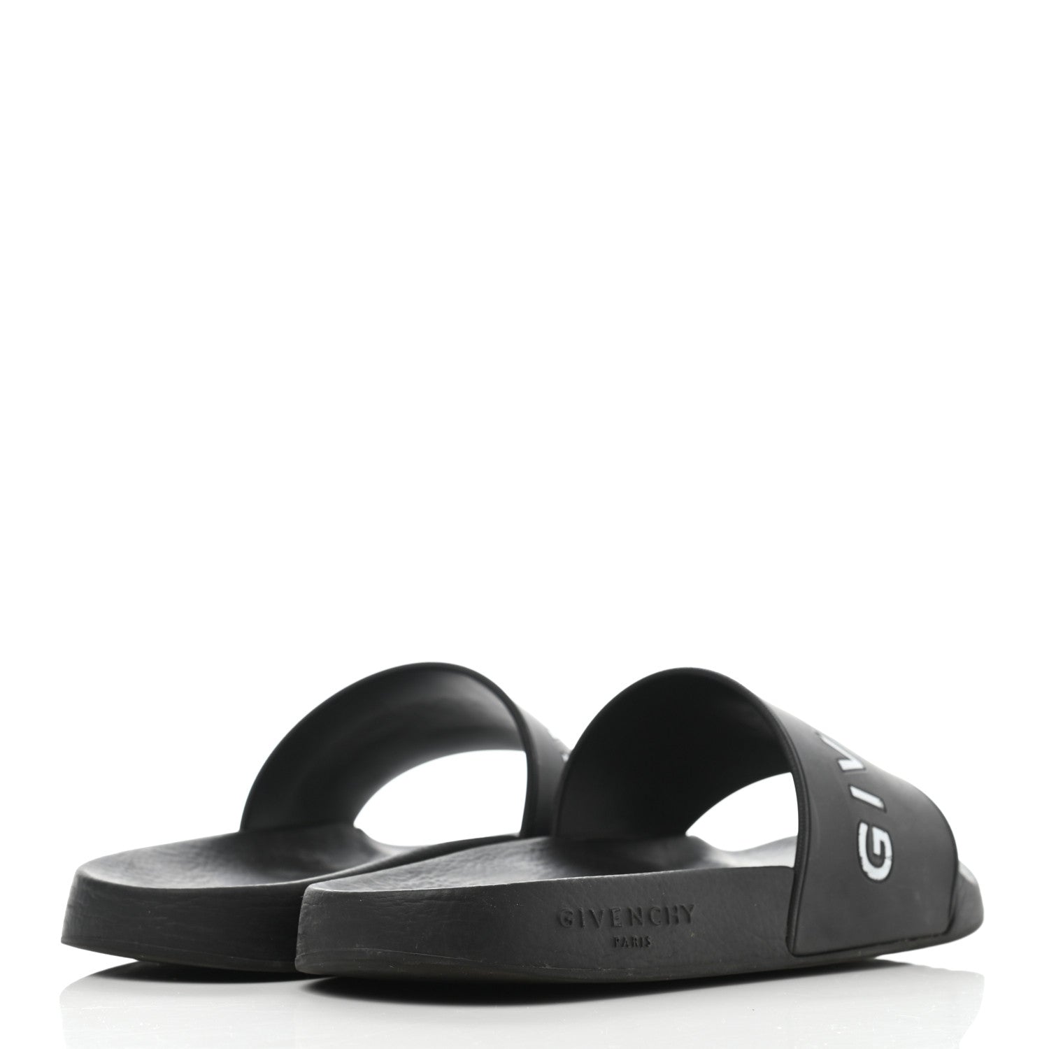 Givenchy Rubber Logo Pool Slide Sandals 38 Black 4 of 9