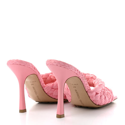 Bottega Veneta Raffia Twisted Intrecciato Stretch Mule Sandals 37 Blossom 4 of 9