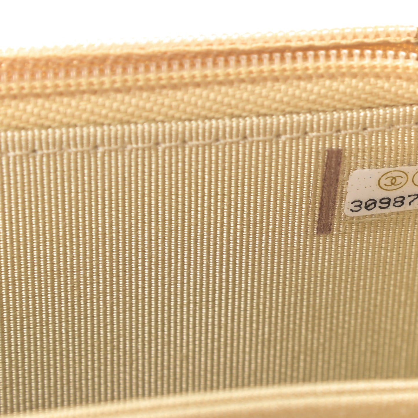 Metallic Lambskin Quilted Mini Wallet On Chain WOC Gold