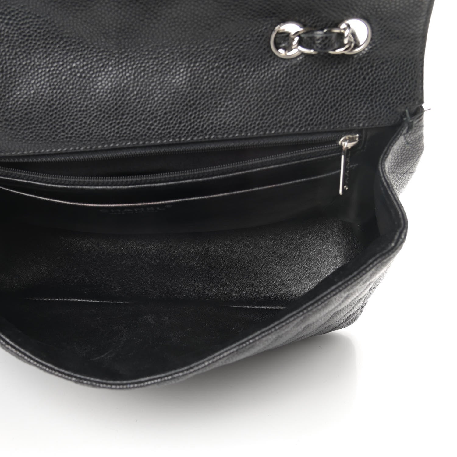 Chanel Caviar Quilted Jumbo Single Flap Black 5 of 17