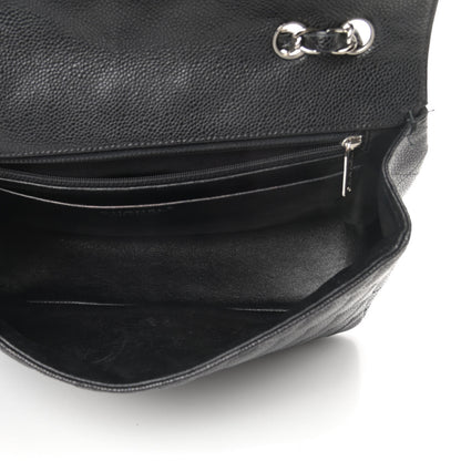 Chanel Caviar Quilted Jumbo Single Flap Black 5 of 17