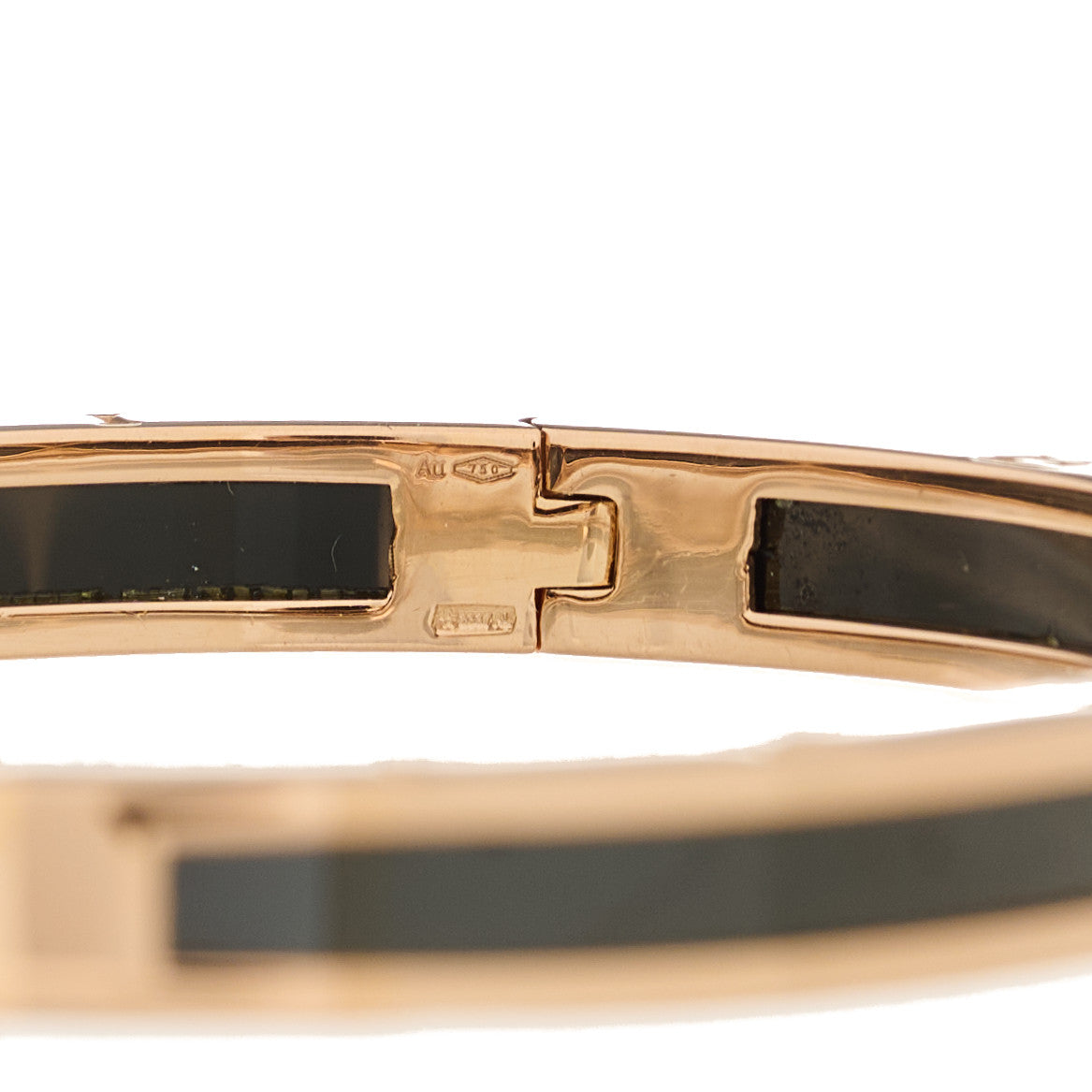 Bulgari 18K Rose Gold Black Ceramic B.Zero1 Bangle Bracelet M 3 of 4