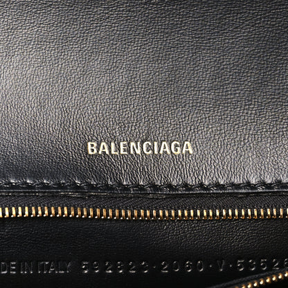 Balenciaga Smooth Calfskin Leopard Print Medium Hourglass Top Handle Bag Beige 6 of 9