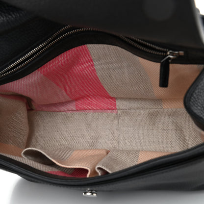 Gucci Pebbled Calfskin Medium Bamboo Daily Flap Shoulder Bag Black 4 of 6