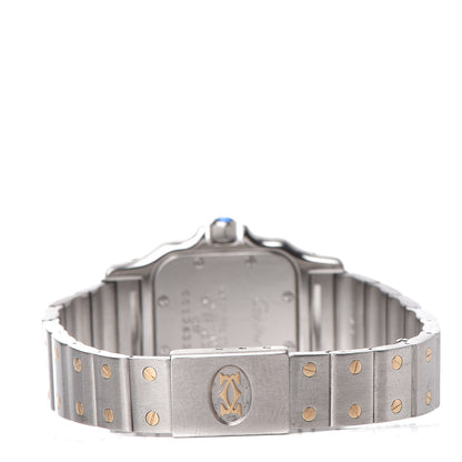 Cartier Stainless Steel 18K Yellow Gold 24mm Santos De Cartier Galbee Quartz Watch 4 of 8