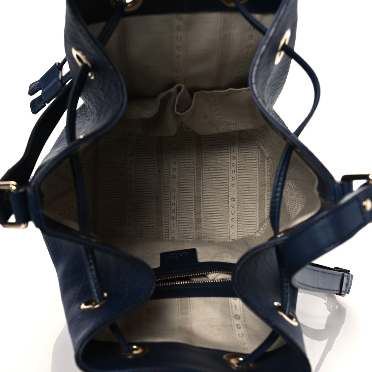Hilary Lux Bright Diamante Medium Bucket Bag Classic Marine