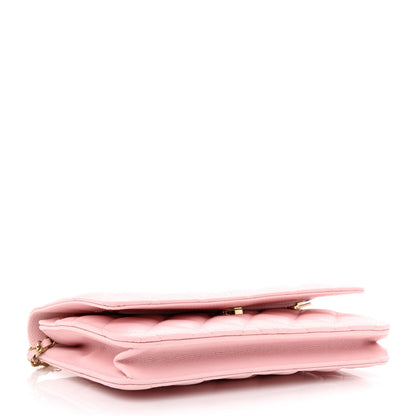 Chanel Caviar Quilted Wallet On Chain WOC Light Pink 3 of 11
