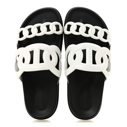 Hermes Nappa Womens Extra Sandals 37.5 White 2 of 10