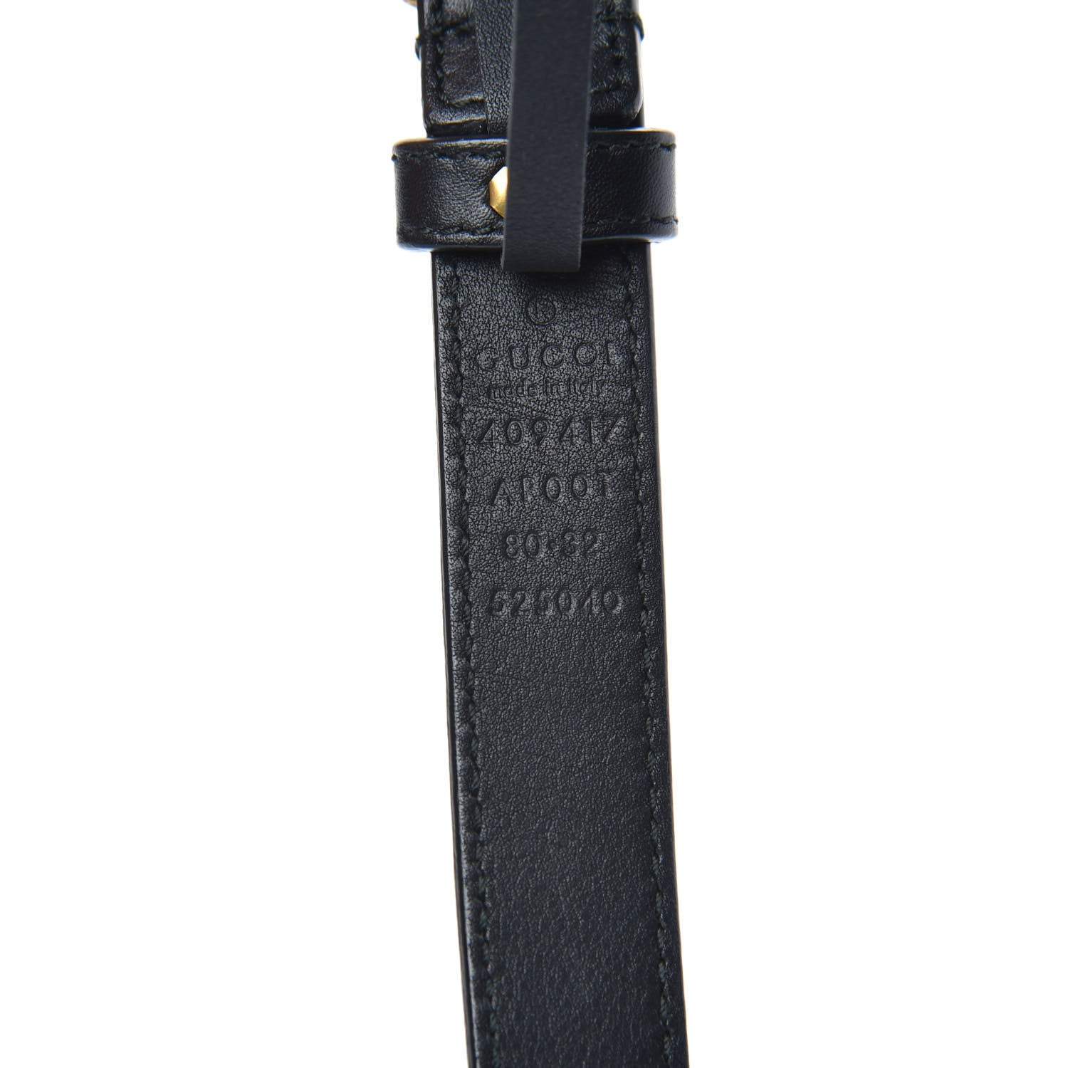 Gucci Calfskin Double G 20mm Belt 80 32 Black 4 of 5