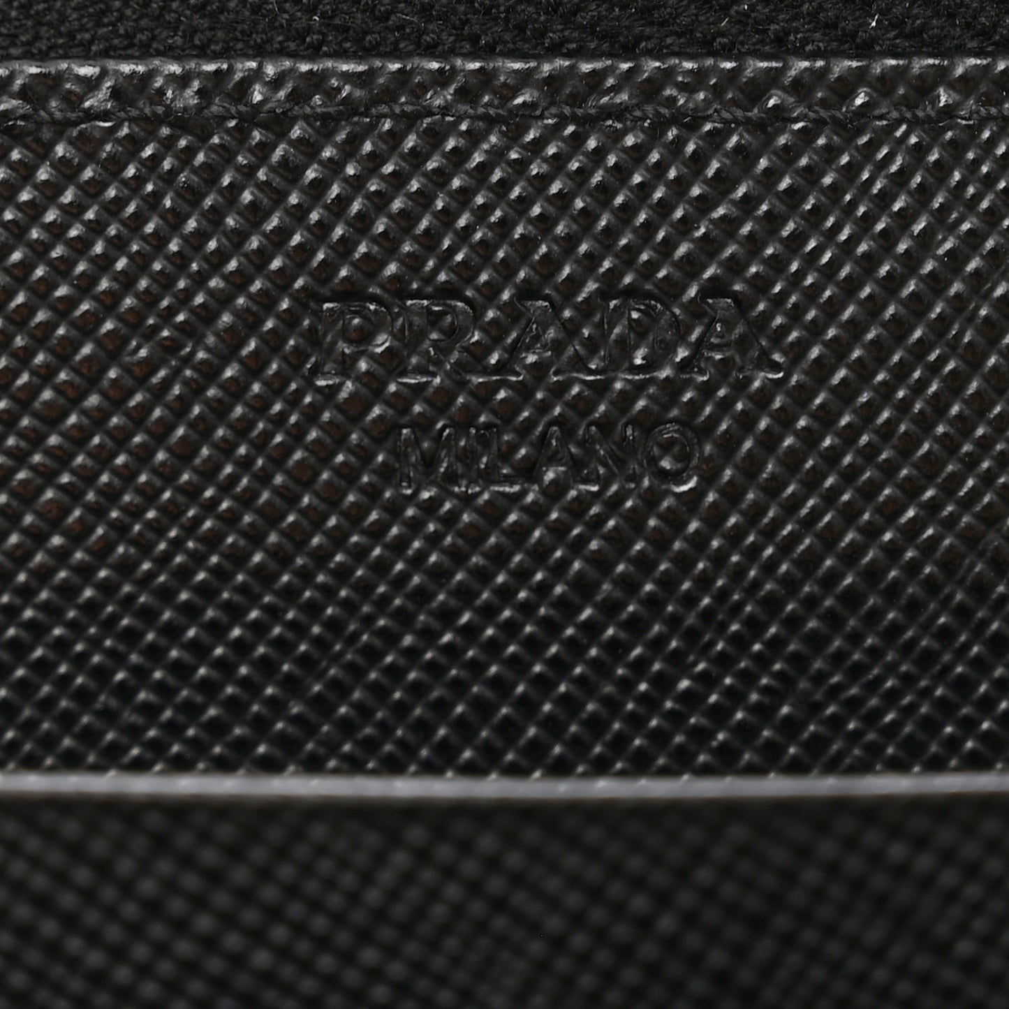 Saffiano Metal Zip Around Wallet Black