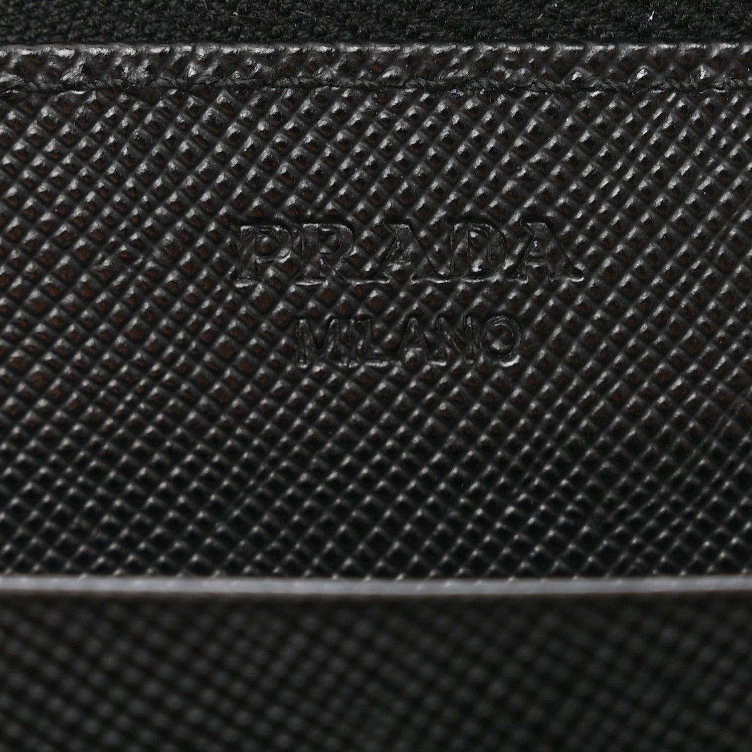 Prada Saffiano Metal Zip Around Wallet Black 7 of 10