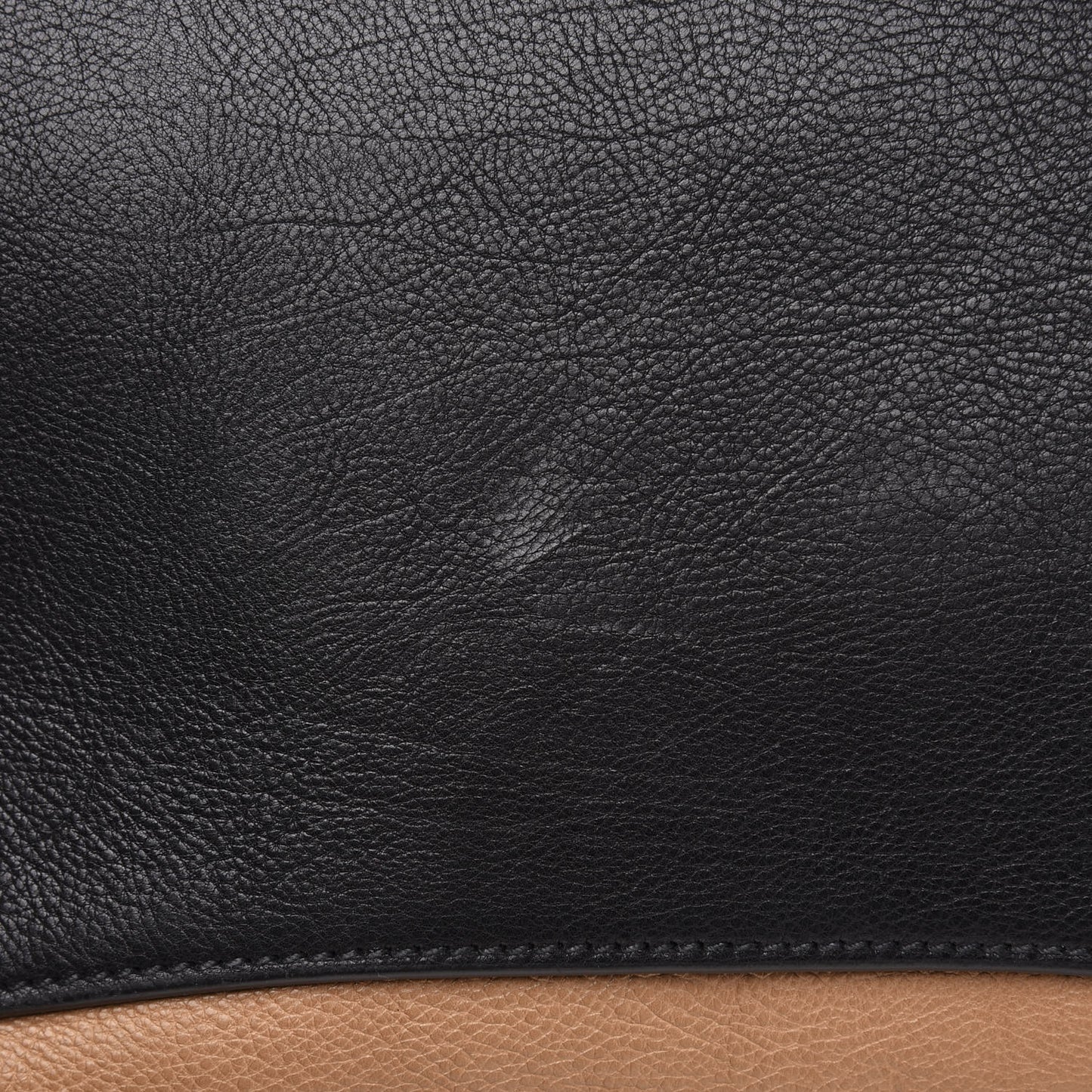 Glace Calf Large Twin Pocket Tote Naturale Black