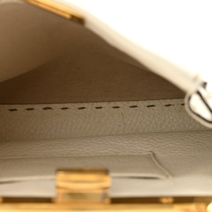 Fendi Cuoio Romano Selleria Mini Peekaboo Iconic Satchel White 5 of 13