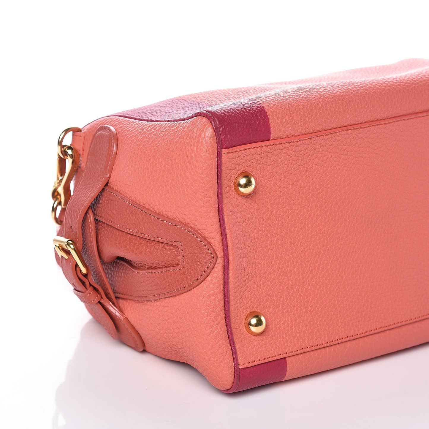 Grained Calfskin Medium Boston Bag Blossom Pink Peony Rose