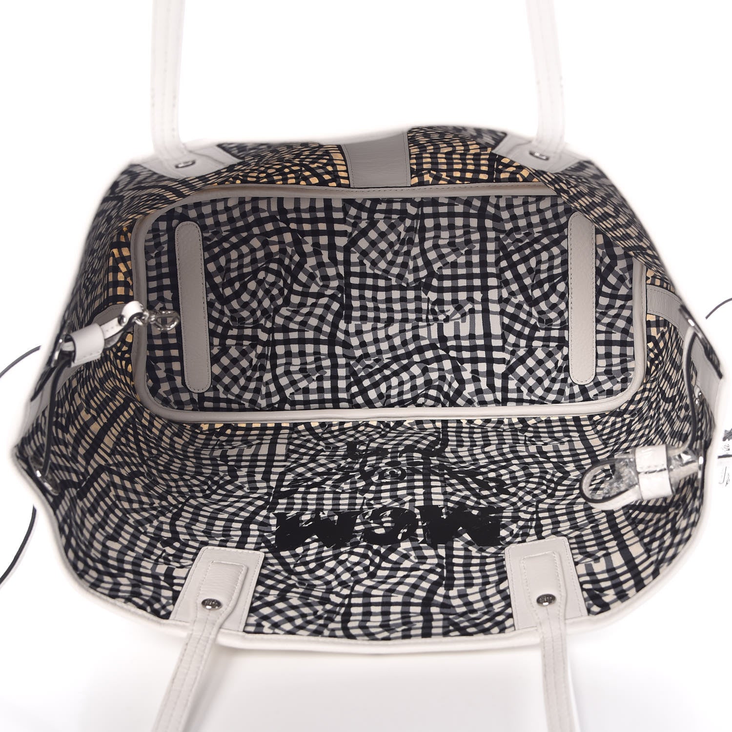 MCM Visetos Medium Liz Reversible Shopper Tote White 9 of 15