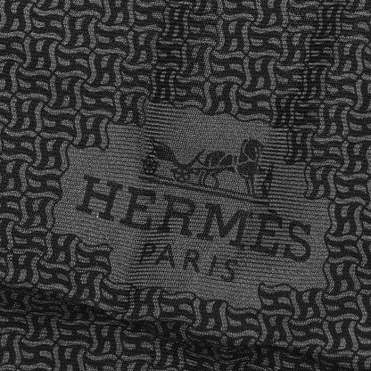 Hermes Silk Losange Scarf Black Grey 3 of 4
