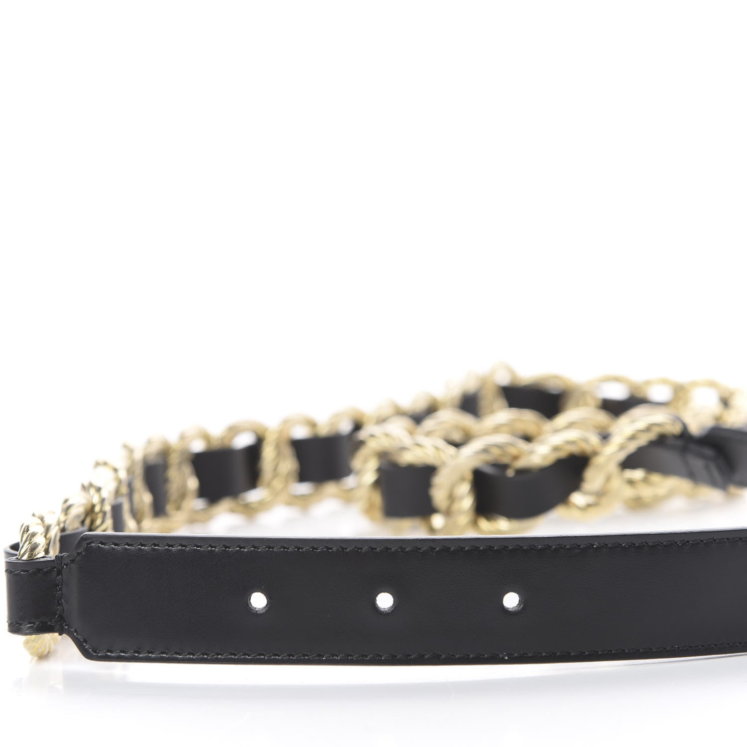 Gucci Calfskin Torchon Double G Chain 25mm Belt 85 34 Black 6 of 8