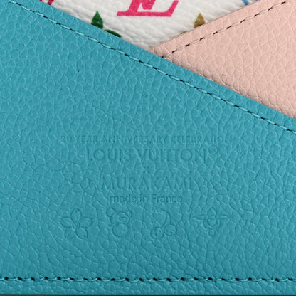 Louis Vuitton LV X TM Monogram Multicolor Criss-Cross Card Holder Kabira Blue Rose 6 of 7