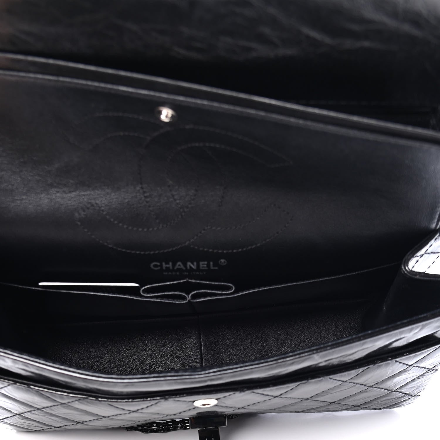 Chanel Glazed Calfskin Quilted 2.55 Reissue 226 Flap So Black 4 of 6