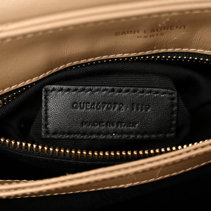 Saint Laurent Calfskin Y Quilted Monogram Toy Loulou Crossbody Bag Latte 7 of 16