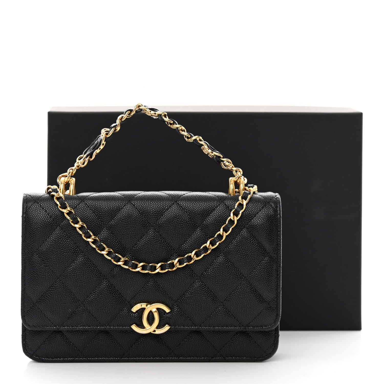 Chanel Caviar Quilted Coco First Wallet On Chain WOC Black 13 of 13